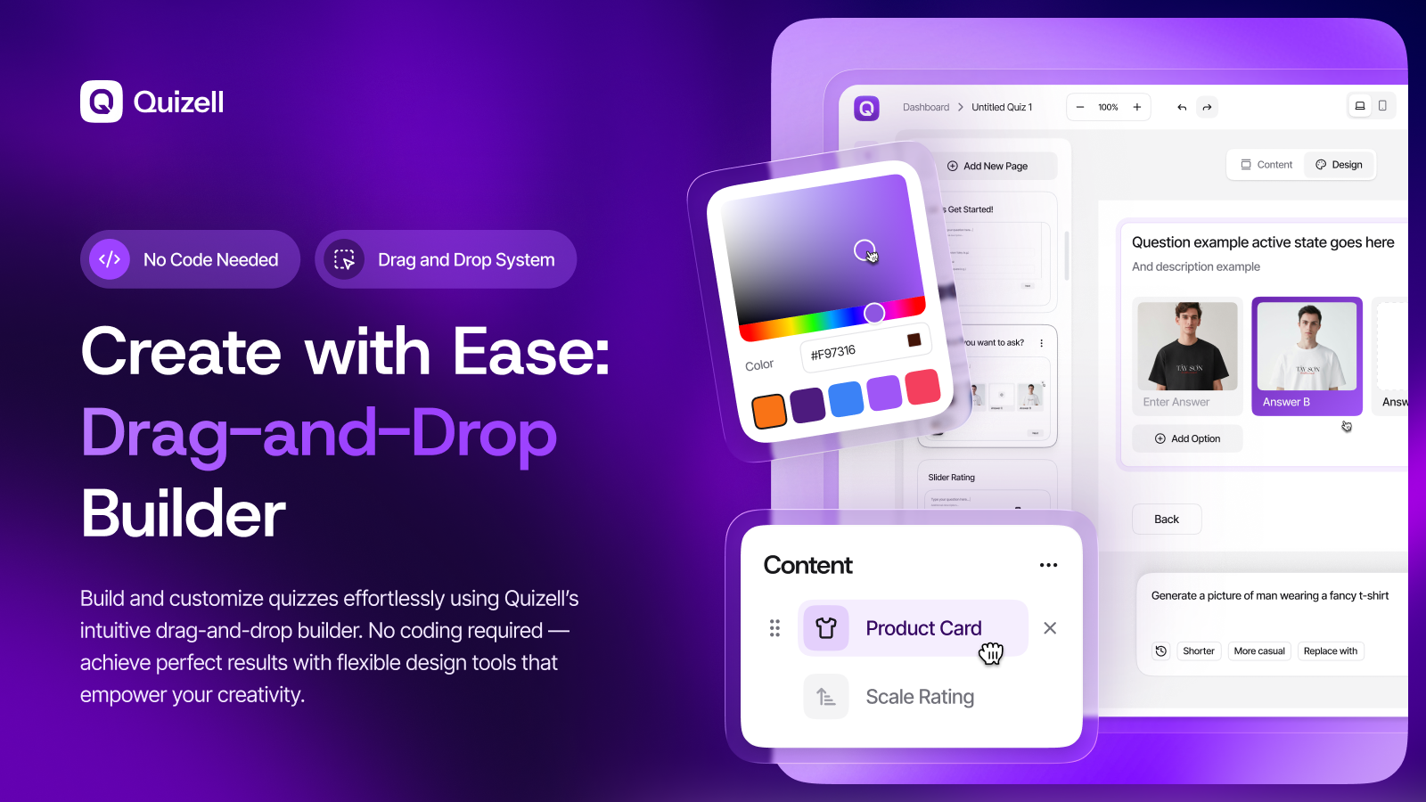 No-Code, Drag-and-Drop Quiz and Funnel Builder